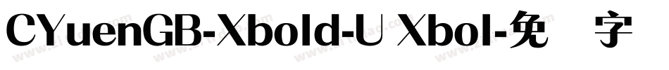 CYuenGB-Xbold-U Xbol字体转换